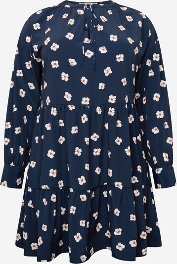 GLAMOROUS CURVE Kleid in navy / orangerot / weiß, Produktansicht