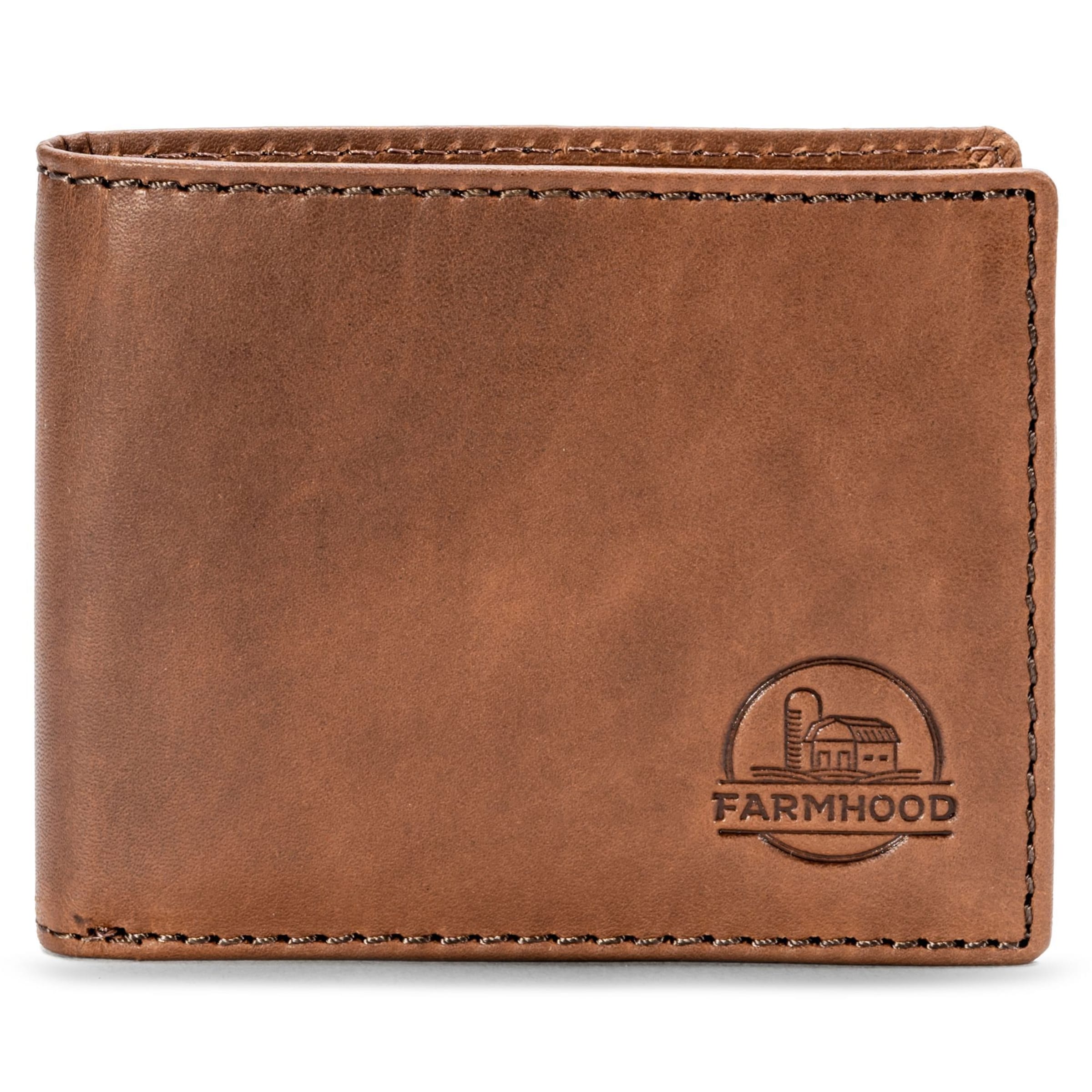 Farmhood Wallet in Brown: front