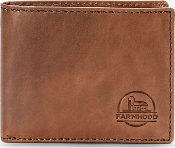 Farmhood Wallet in Brown: front