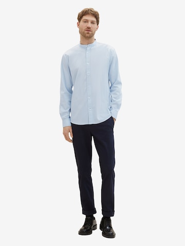 Coupe slim Chemise 'Bedford' TOM TAILOR en bleu