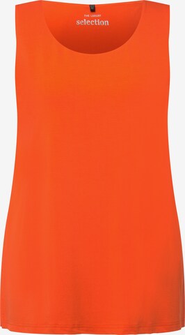 Tops en tricot Ulla Popken en orange : devant