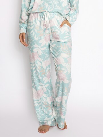 PJ Salvage - Pantalón de pijama ' pant - Peachy Party ' en azul: frente