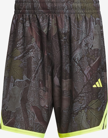 ADIDAS PERFORMANCE Loosefit Sportshorts 'ADIDAS CRAZY LITE CAMO AOP' in Schwarz: Vorderseite