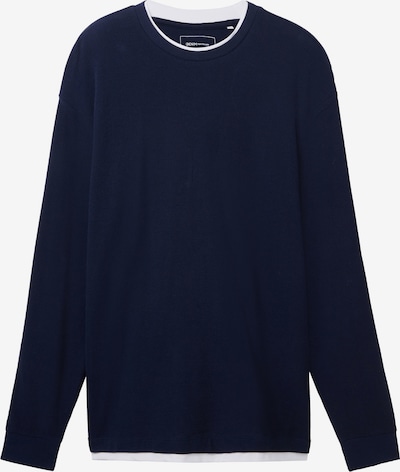 TOM TAILOR DENIM Shirt in de kleur Donkerblauw / Wit, Productweergave