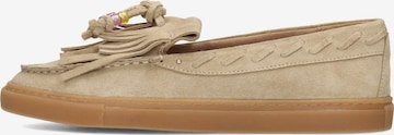 PS Poelman Mocassins 'Silk' in Beige: voorkant