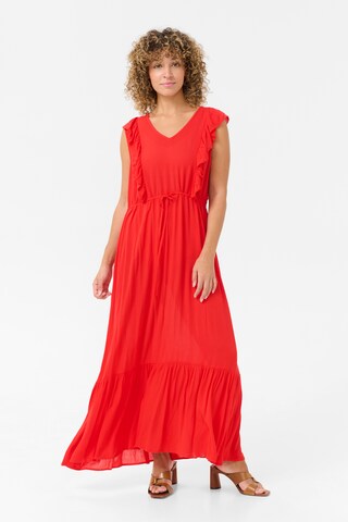 Cream Jurk 'Allie' in Rood