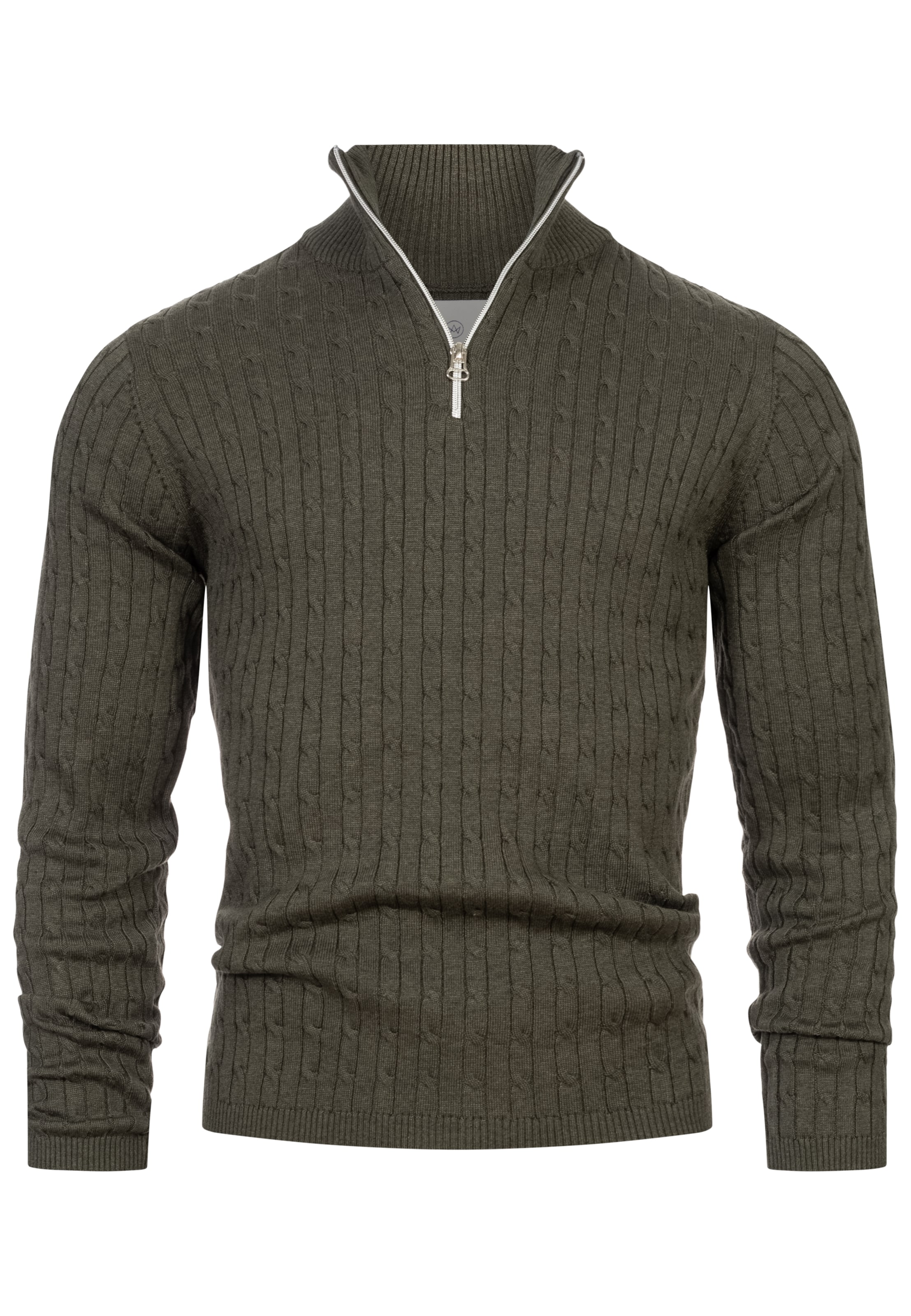 Kronstadt Trui 'Cable' in Groen: voorkant