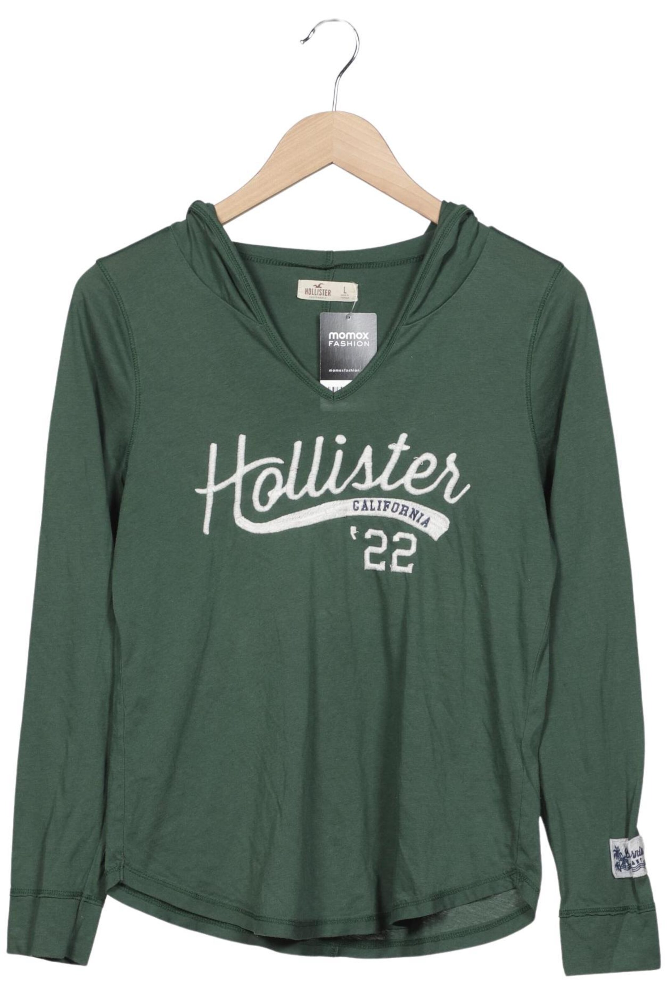 HOLLISTER Sweatshirt & Zip-Up Hoodie in L in Green: front