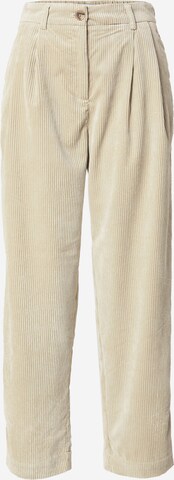 MSCH COPENHAGEN Pleat-Front Pants in Beige: front