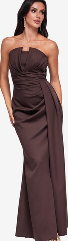 Ombre Abendkleid in Braun: Vorderseite