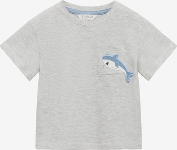 MANGO KIDS Majica 'SHARK' | siva barva: sprednja stran