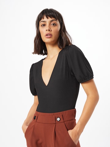 GLAMOROUS Shirt bodysuit in Black: front