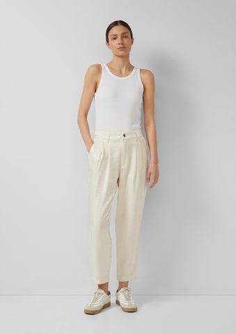 Effilé Pantalon s.Oliver en beige : devant