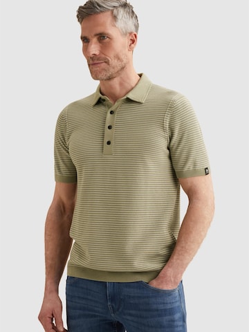 VANGUARD - Camiseta 'Polo shirt in cotton/modal with stripe pattern' en verde: frente