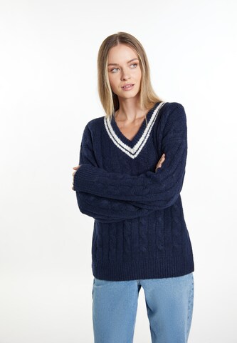 DreiMaster Maritim Sweater 'Boundry' in Blue: front