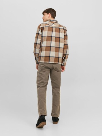 JACK & JONES Regular Fit Skjorte 'Eddie' i brun