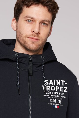 CMPD Kapuzensweatjacke aus Interlock mit Stickerei in Blau