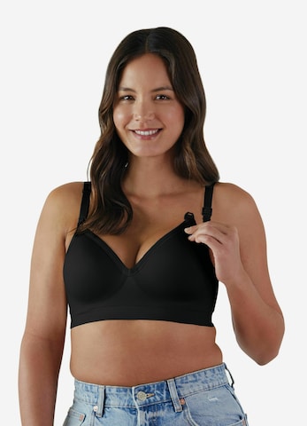 Bravado Designs T-shirt Nursing Bra 'The Plunge' in Black