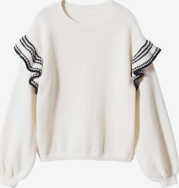 MANGO KIDS Sweatshirt i hvid: forside