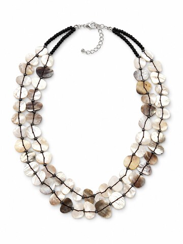 COLLEZIONE ALESSANDRO Necklace 'Nacre' in Black: front