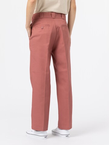 DICKIES - Regular Calças com vincos '874 Cropped' em rosa