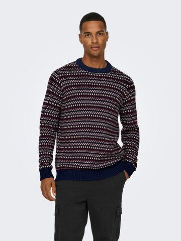 Pullover 'ONSMusa' di Only & Sons in blu: frontale