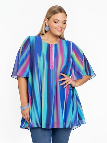 Yoek Tunic 'Trumpet' in Mixed colors: front