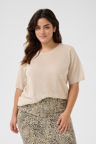 KAFFE CURVE Sweater 'KCLinna' in Beige: front