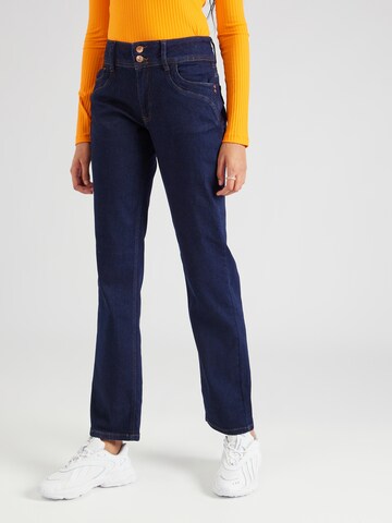 PULZ Jeans Flared Jeans 'SUE' in Blauw: voorkant