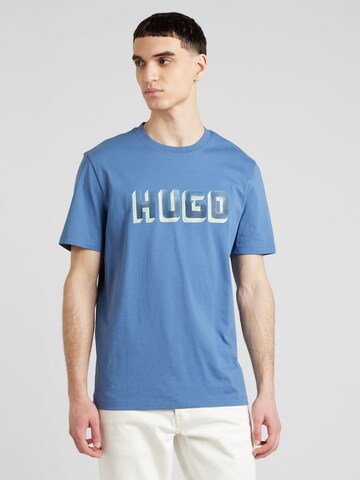 HUGO T-Shirt 'Daqerio' in Blau: Vorderseite