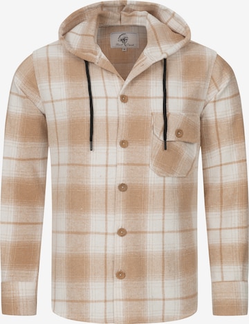 Rock Creek Button Up Shirt in Beige: front