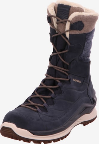 LOWA Lace-Up Boots in Blue: front