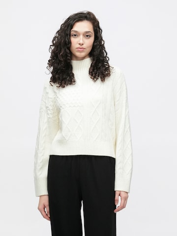 Pull-over Abercrombie & Fitch en beige : devant