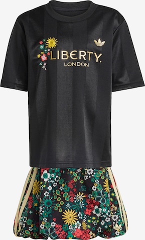 ADIDAS ORIGINALS - Conjunto 'Adidas Originals x Liberty London' en negro: frente