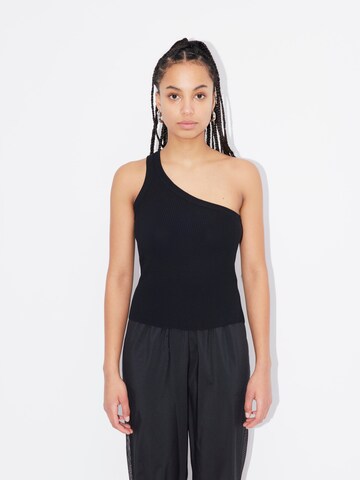 LeGer by Lena Gercke Knitted Top 'Thassia' in Black: front