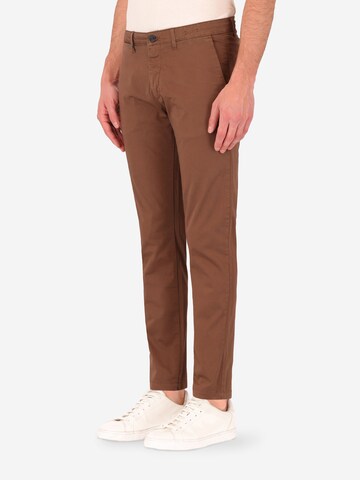 Distretto12 Slim fit Chino Pants 'Sidney' in Brown