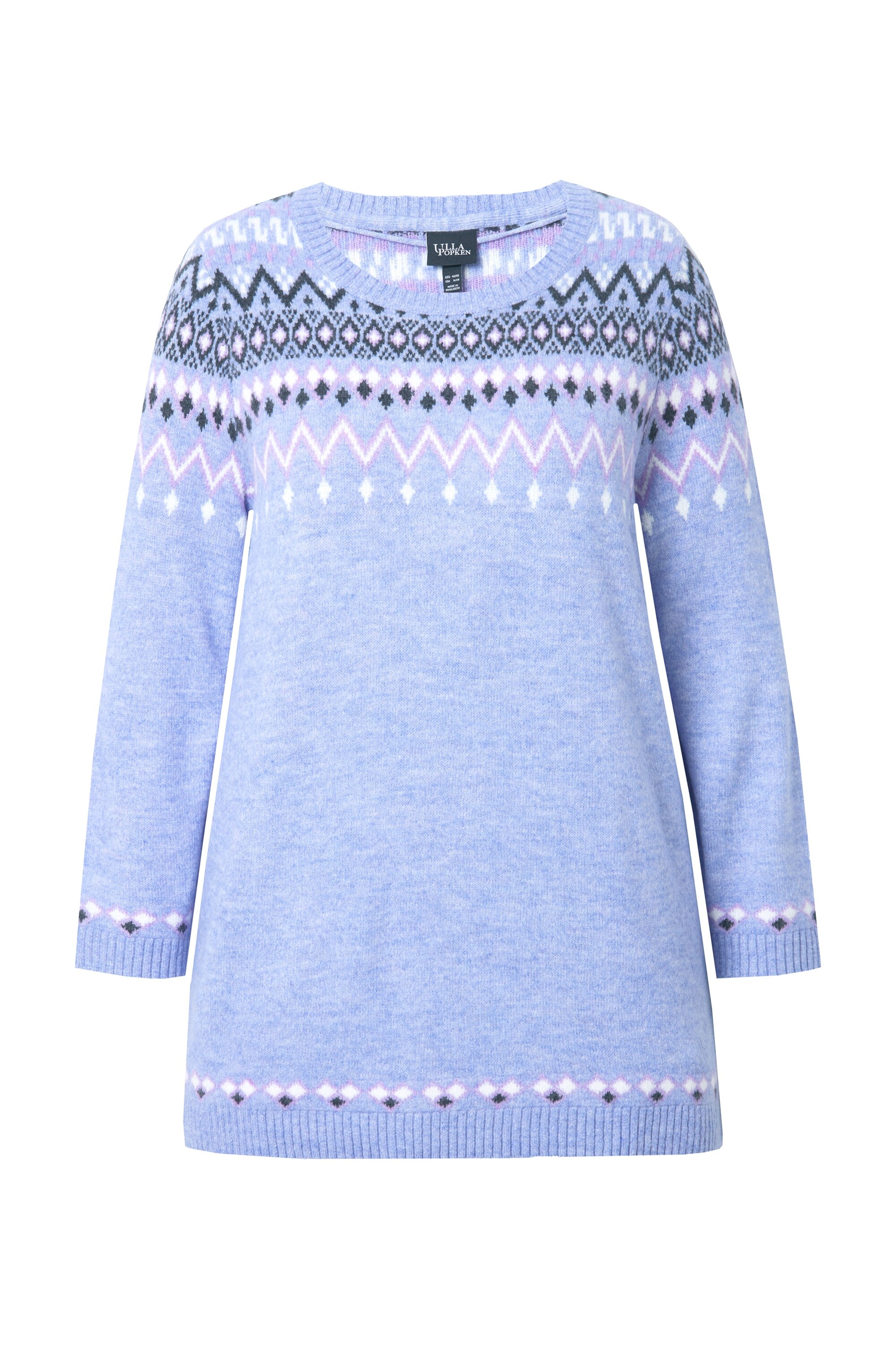 Ulla Popken Trui in Blauw: voorkant