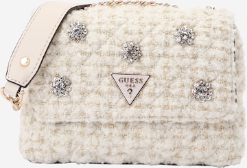 GUESS Olkalaukku 'EVERLEE MINI CNVRTVLE XBDY FLP' värissä beige: etupuoli