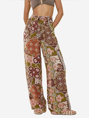 Wide Leg Pantalon Hiccup en marron : devant