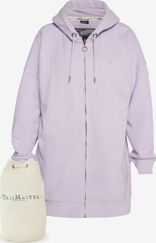 DreiMaster Vintage Zip-Up Hoodie in Purple: front