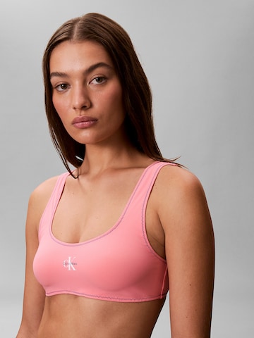 Calvin Klein Swimwear Korzetová Horní díl plavek 'CK Monogram' – pink