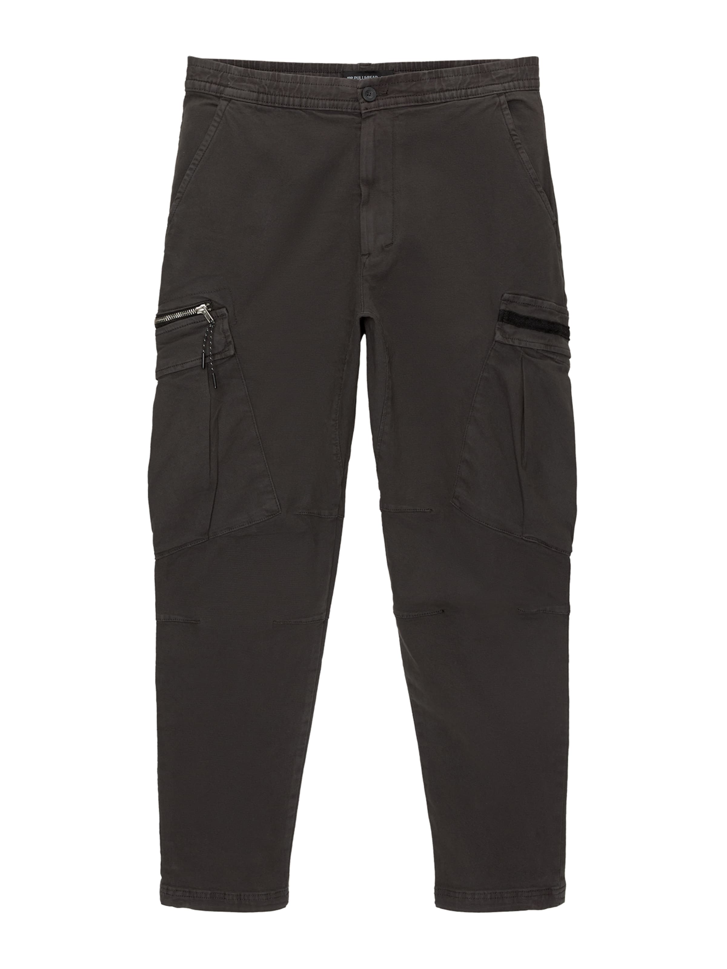 Pull&Bear Cargo trousers in Grey: front