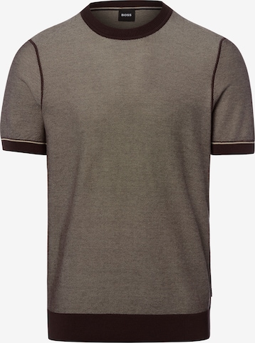 Pull-over ' Nalon ' BOSS en marron : devant