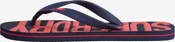 Superdry T-Bar Sandals in Blue: front