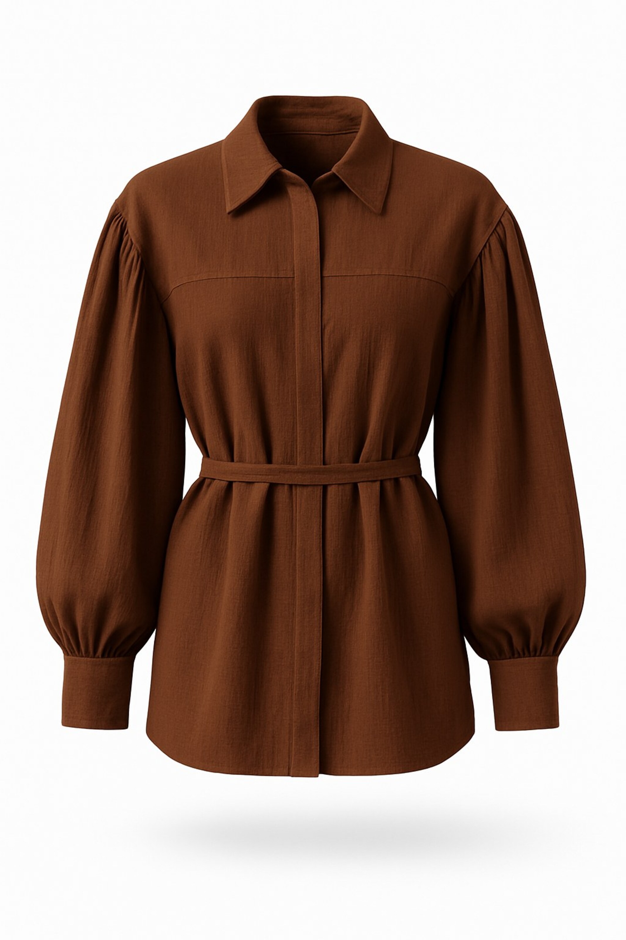 MANUKA Bluse in Braun: Vorderseite
