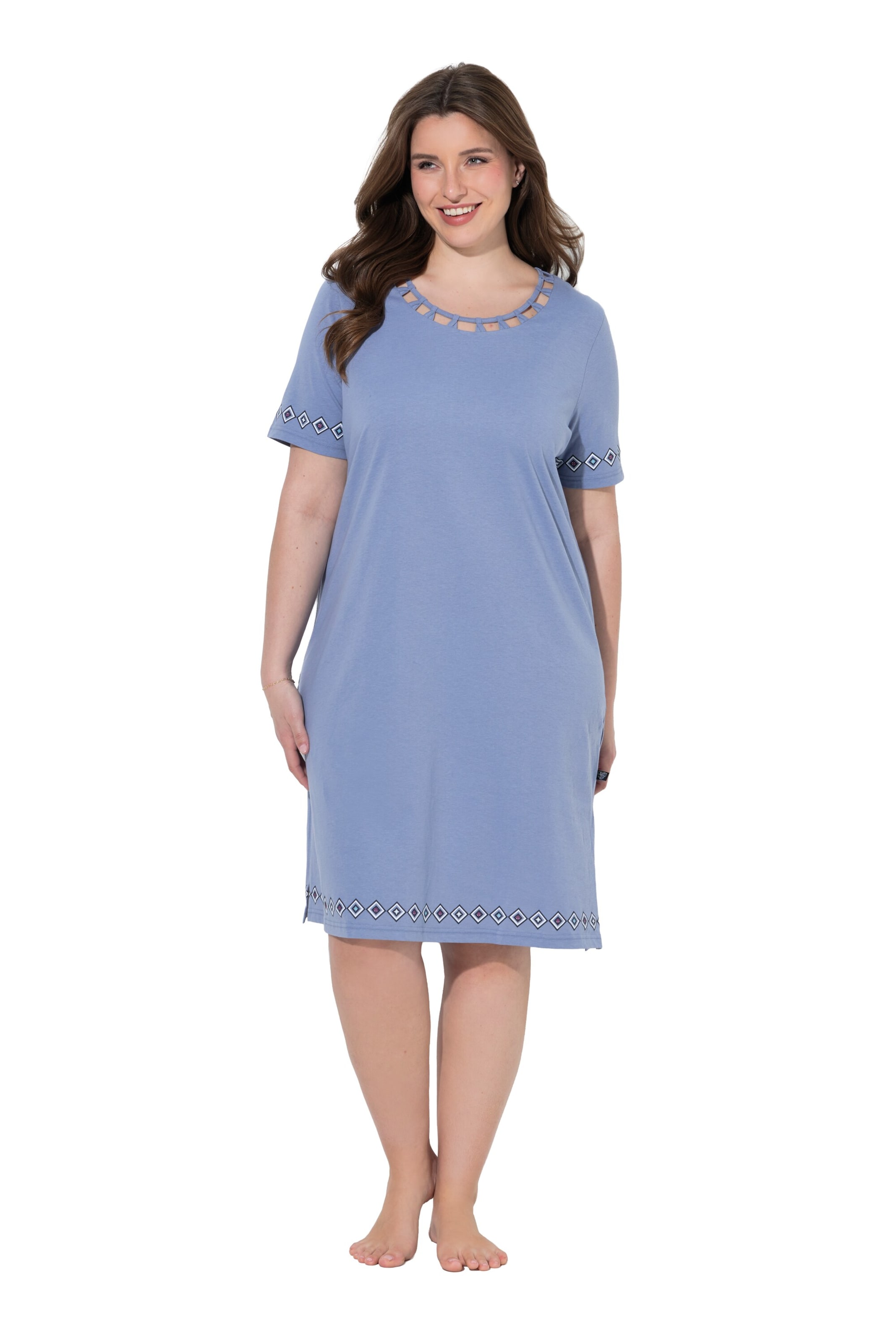 Ulla Popken Nachthemd in Blauw