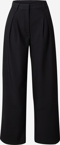 WEEKDAY Wide leg Pleat-Front Pants 'Zia' in Black: front