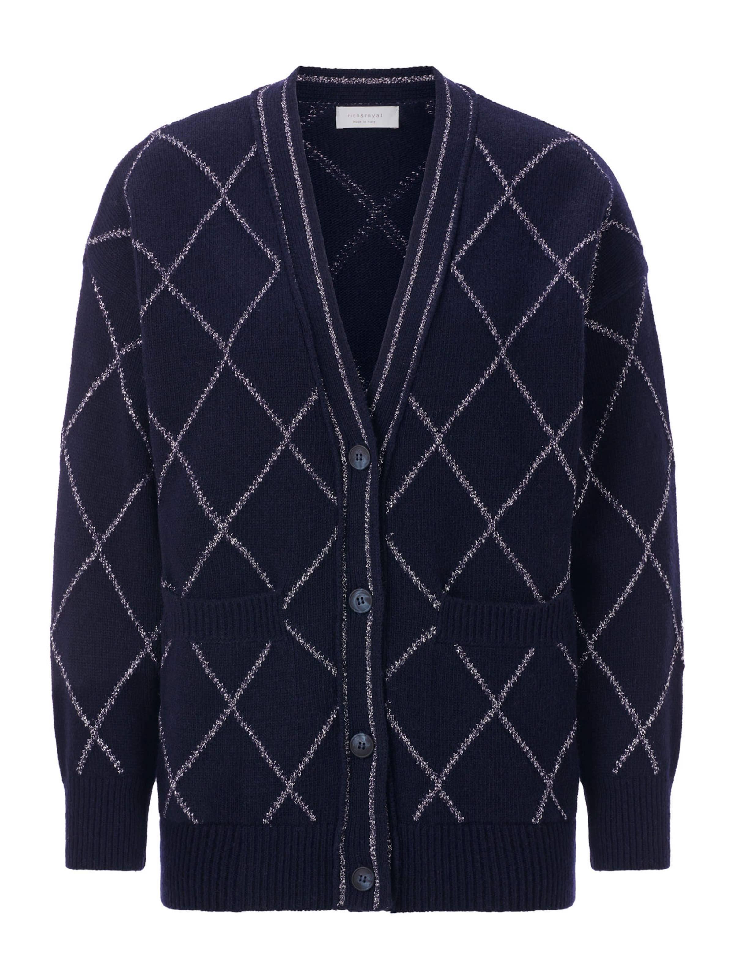 Rich & Royal Strickjacke in Blau: Vorderseite