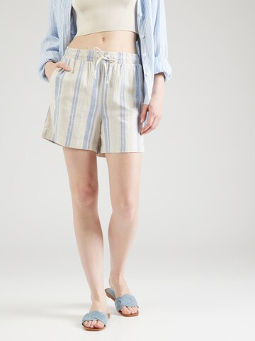 ICHI Regular Trousers 'LINO' in Beige: front