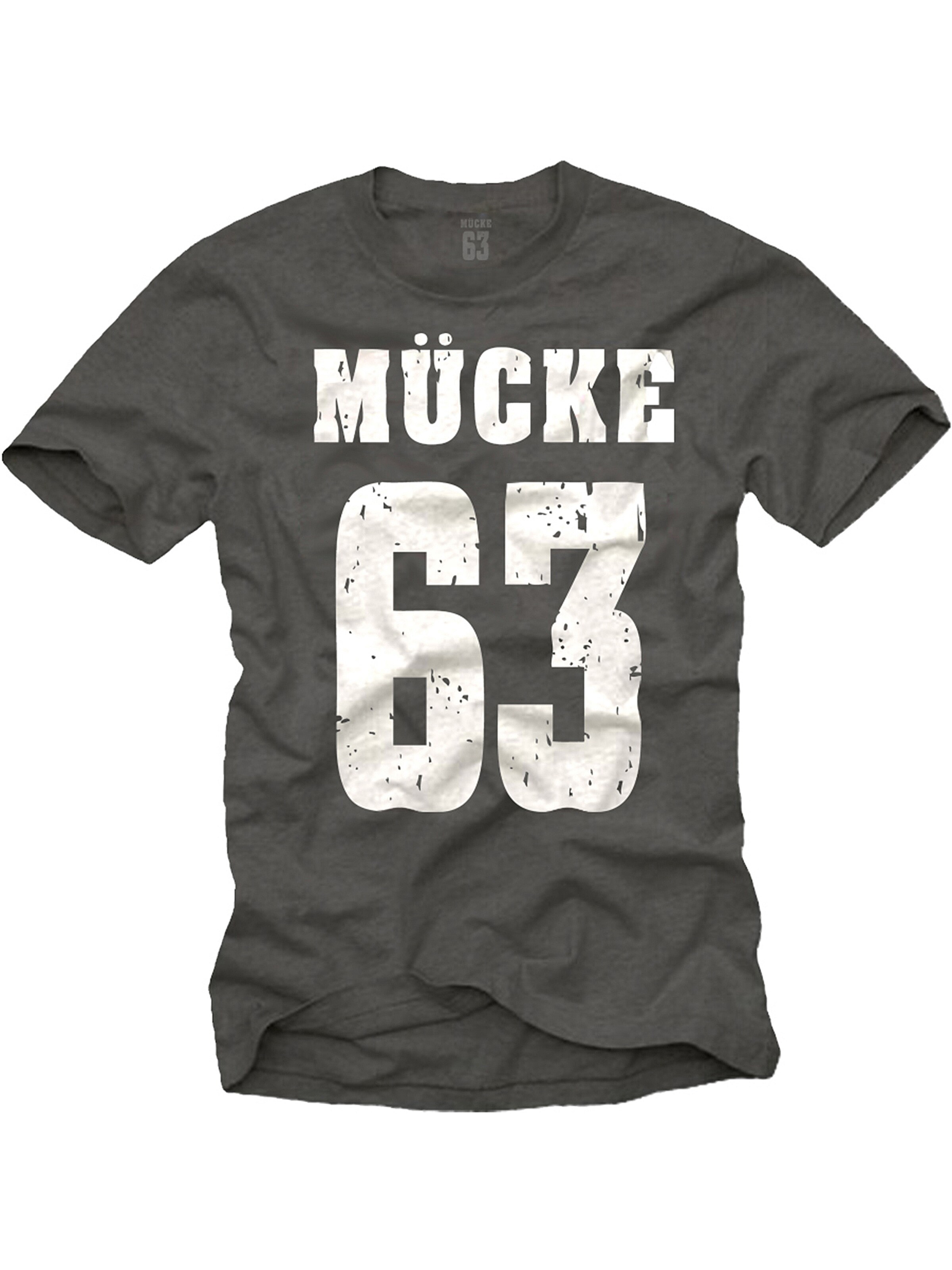 MAKAYA Shirt 'Mücke 63' in Grey: front